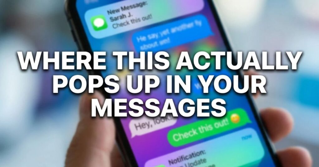 Where This Actually Pops Up in Your Messages