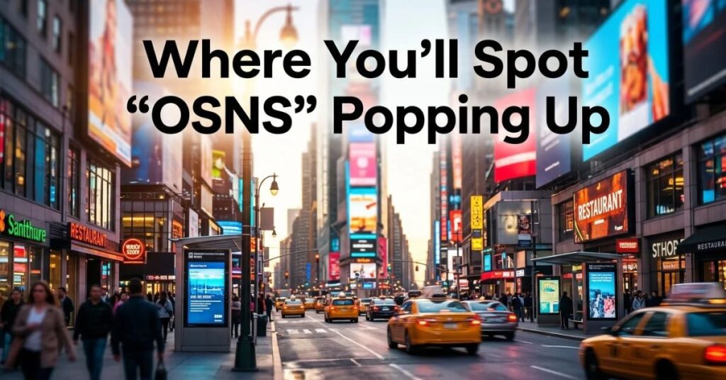 Where You’ll Spot “OSNS” Popping Up